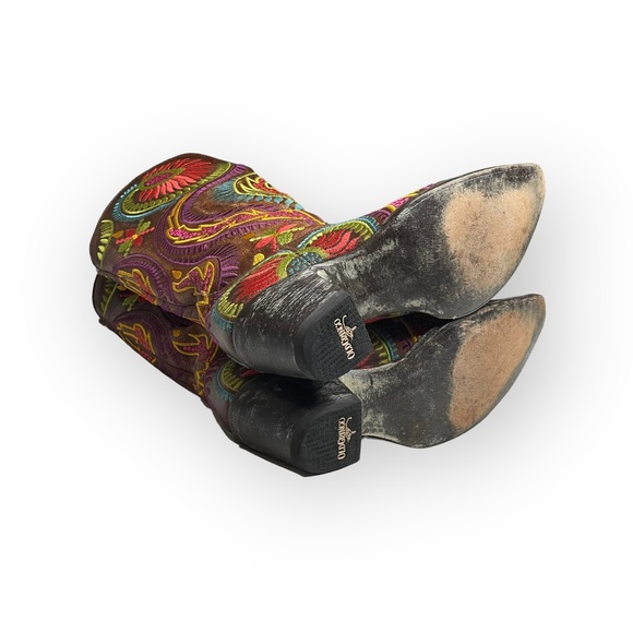 Old Gringo 𖤐 Tiegan Tribal Embroidery Cowboy Boots 𖤐 Leather Vesuvio Brass 𖤐 - Picture 12 of 17